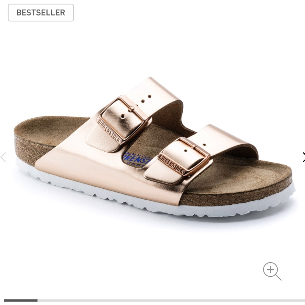 Birkenstock Arizona soft footbed rose gold